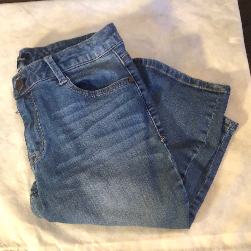 1822 Denim stretchy long inseam Bermuda shorts